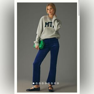 Anthropologie The Yaya Mid-Rise Corduroy Crop Flare Jeans size 25